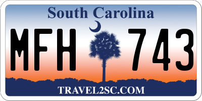 SC license plate MFH743