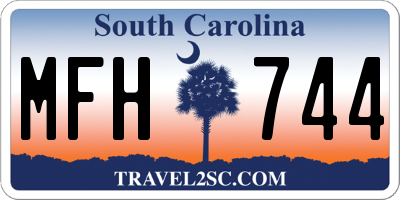 SC license plate MFH744