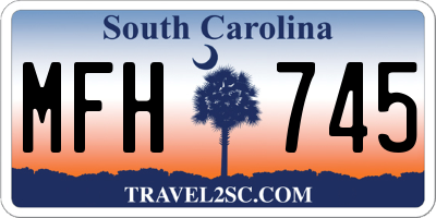 SC license plate MFH745