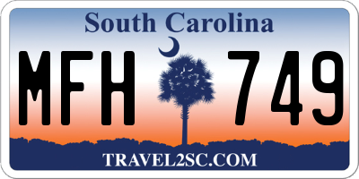 SC license plate MFH749