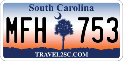 SC license plate MFH753