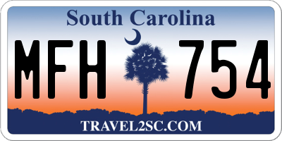 SC license plate MFH754