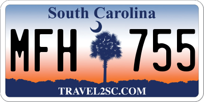 SC license plate MFH755
