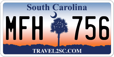 SC license plate MFH756