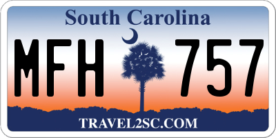 SC license plate MFH757