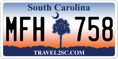 SC license plate MFH758