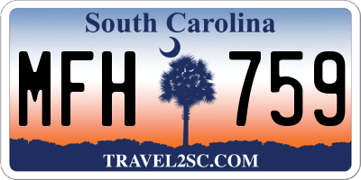 SC license plate MFH759