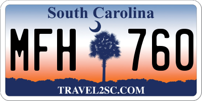 SC license plate MFH760