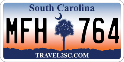 SC license plate MFH764