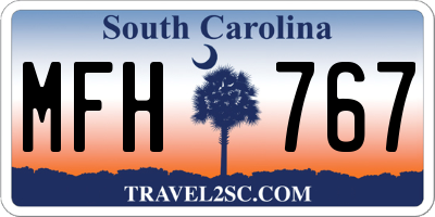 SC license plate MFH767