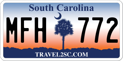 SC license plate MFH772