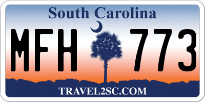 SC license plate MFH773