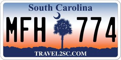 SC license plate MFH774