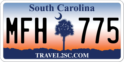 SC license plate MFH775