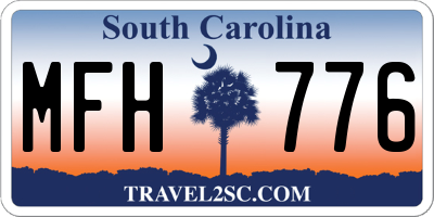 SC license plate MFH776