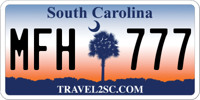 SC license plate MFH777