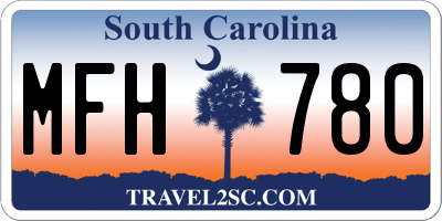 SC license plate MFH780