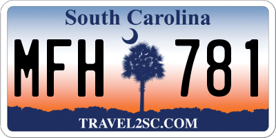 SC license plate MFH781