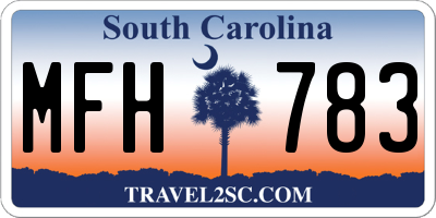SC license plate MFH783