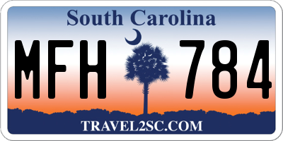 SC license plate MFH784
