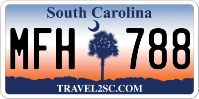 SC license plate MFH788