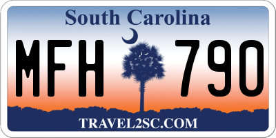 SC license plate MFH790