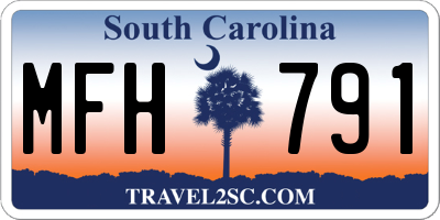 SC license plate MFH791