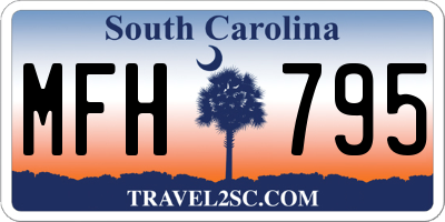 SC license plate MFH795
