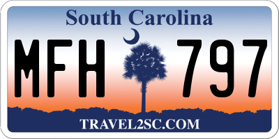 SC license plate MFH797