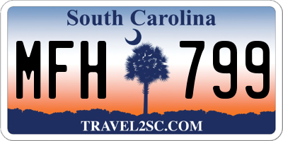 SC license plate MFH799