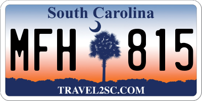 SC license plate MFH815