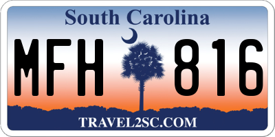 SC license plate MFH816