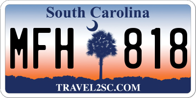 SC license plate MFH818
