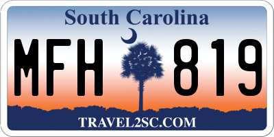 SC license plate MFH819
