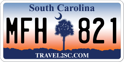 SC license plate MFH821