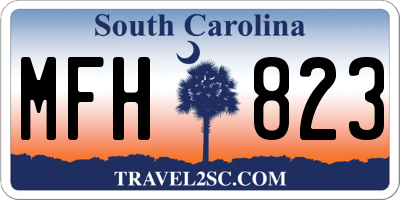 SC license plate MFH823