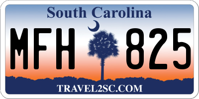SC license plate MFH825