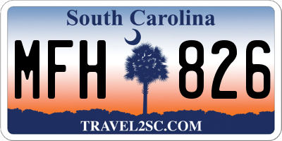SC license plate MFH826