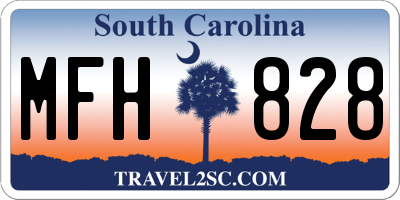 SC license plate MFH828