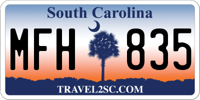 SC license plate MFH835