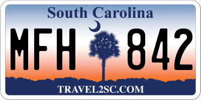 SC license plate MFH842