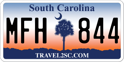 SC license plate MFH844