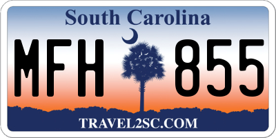 SC license plate MFH855