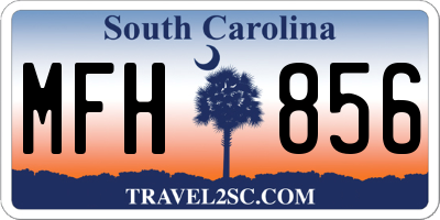 SC license plate MFH856