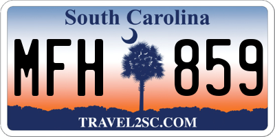 SC license plate MFH859