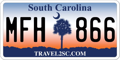 SC license plate MFH866