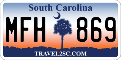 SC license plate MFH869
