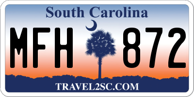 SC license plate MFH872