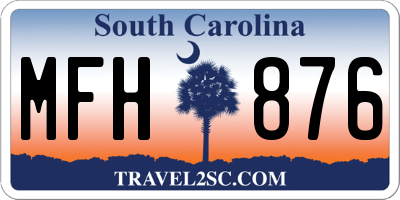 SC license plate MFH876