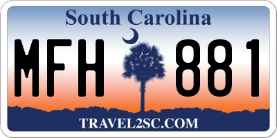 SC license plate MFH881